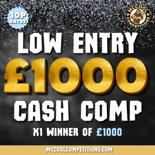£1000 Low Entry CASH Competition (10p Entry - X1 Winner of £1000)